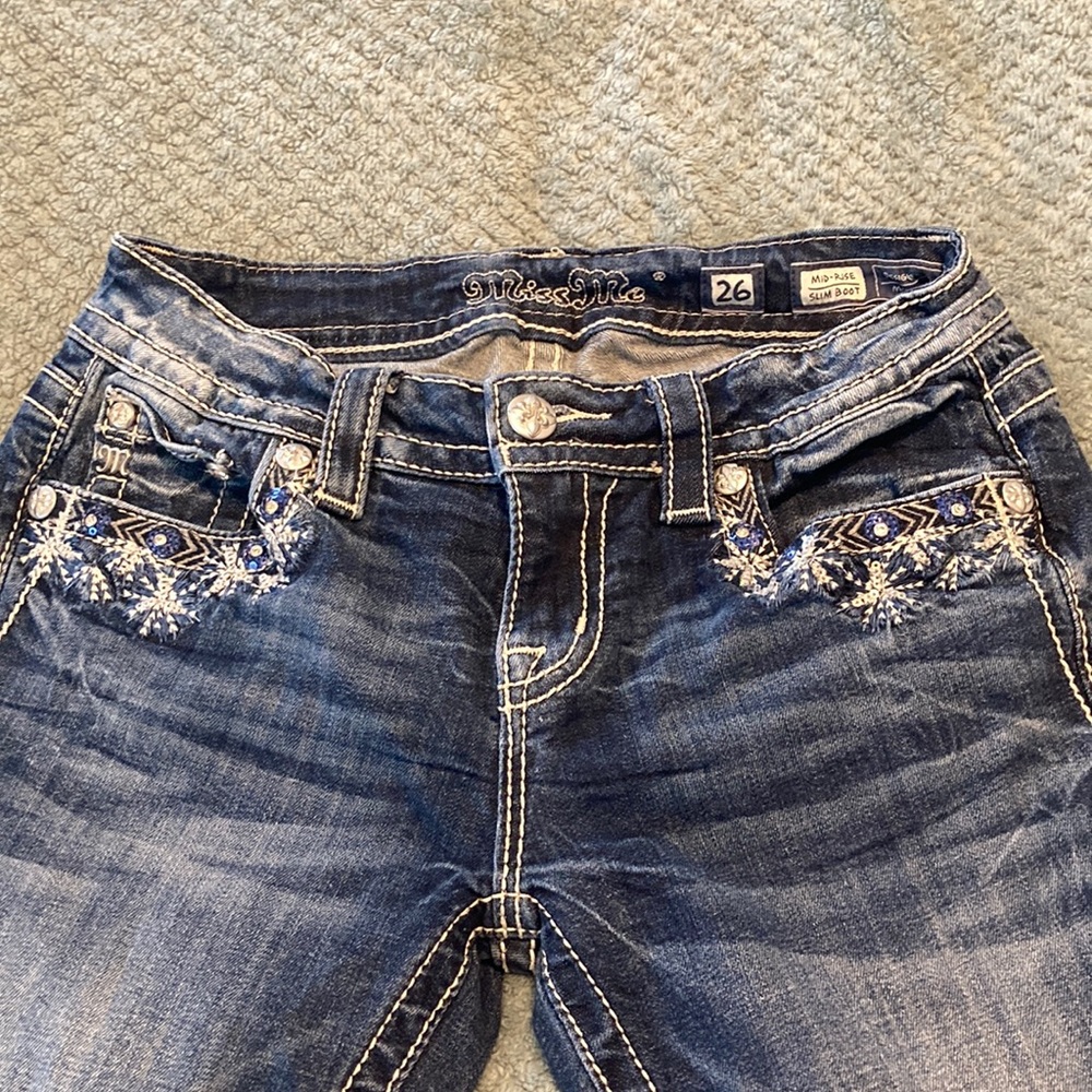 Miss me jeans!! Size 26! Slim boot cut!! Never worn!